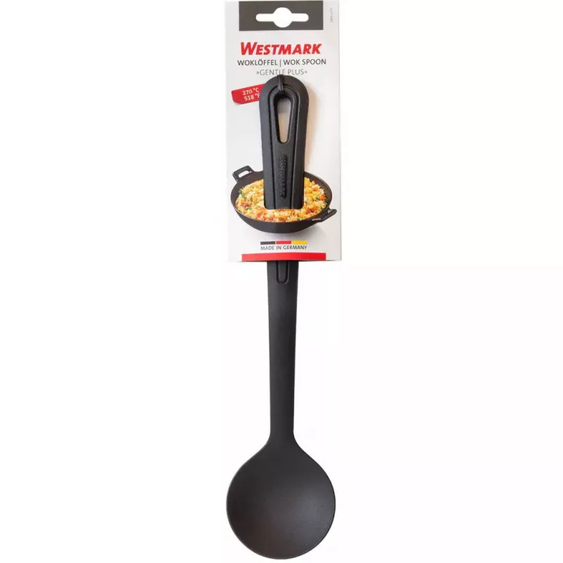 Wok šaukštas Westmark Gentle Plus, poliamidas, ilgis 315 mm, plotis 72 mm, juodas