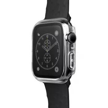 Dėklas išmaniajam laikrodžiui LAUT Shield skaidrus stiklas polikarbonatas PC, skirtas Apple Watch 44/45 mm