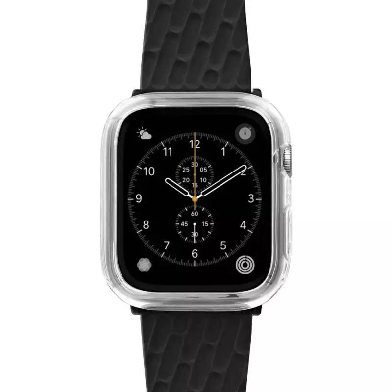 Case LAUT Shield išmaniajam laikrodžiui — skaidrus stiklas ir polikarbonatas, suderinama su 40–41 mm Apple Watch