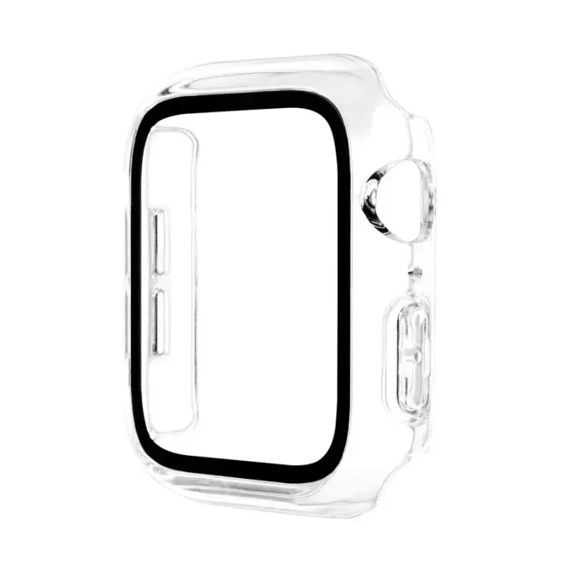 Case LAUT Shield išmaniajam laikrodžiui — skaidrus stiklas ir polikarbonatas, suderinama su 40–41 mm Apple Watch