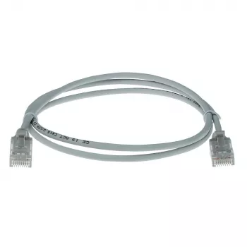 ACT pilkas 10 metrų LSZH U/UTP CAT6 duomenų centro plonas komutacinis kabelis be užkabinimo su RJ45 jungtimis