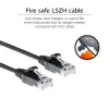 ACT Juodas 7 metrų LSZH U/UTP CAT6 duomenų centro plono pataisos laido su nenuplėšiamomis RJ45 jungtimis