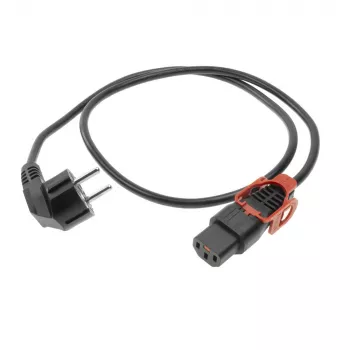 ACT maitinimo laidas CEE 7/7 kištukas (kampinis) - C13 IEC Lock+ juodas 1 m, EL341S