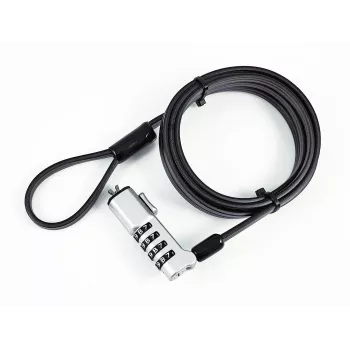 eSTUFF GLB220302 kabelinė spyna Juoda 1,8 m