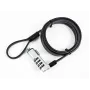 eSTUFF GLB220302 kabelinė spyna Juoda 1,8 m