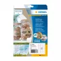 Lipnios etiketės HERMA 10763 nuolatinės rudos 360 vnt. elipsė 63,5x42,3mm