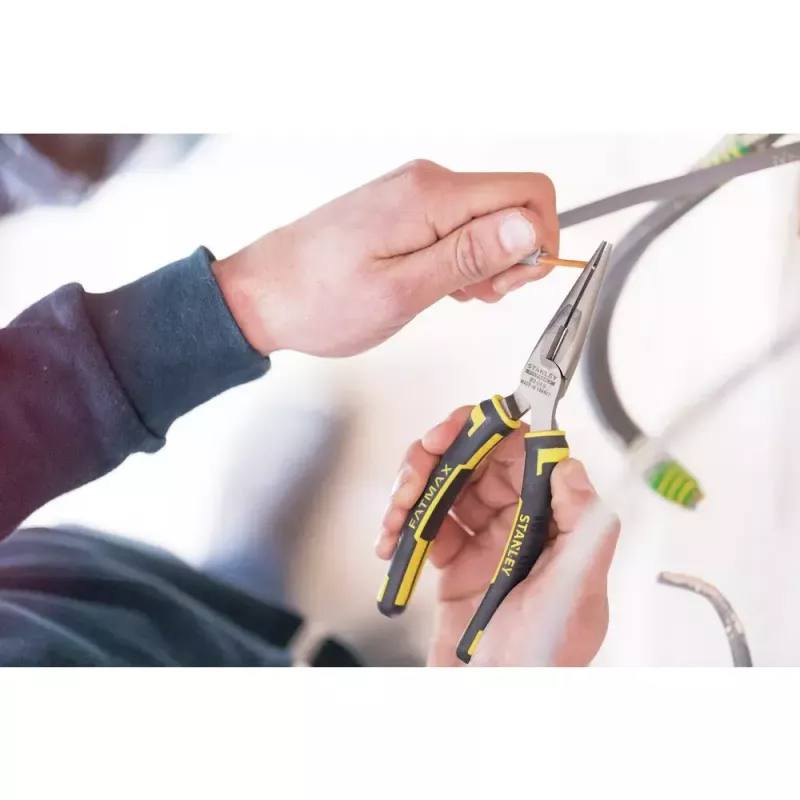 Ilgiažnyplės Stanley FATMAX 1/2 Round Nose Pliers Juoda Geltona