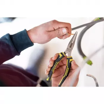 Ilgiažnyplės Stanley FATMAX 1/2 Round Nose Pliers Juoda Geltona