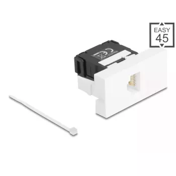 DeLOCK 90879 jungčių adapteris RJ45 LSA 180° juoda balta