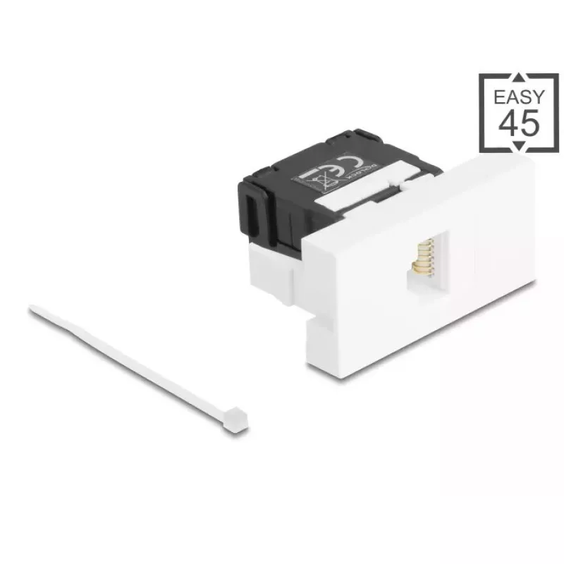 DeLOCK 90879 jungčių adapteris RJ45 LSA 180° juoda balta