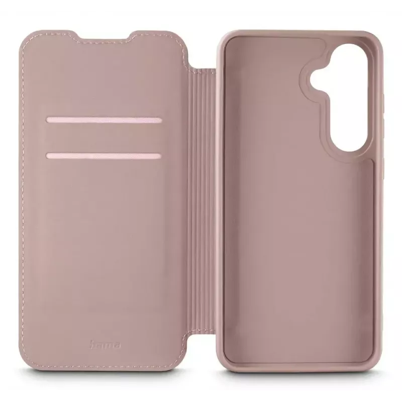 Dėklas-knygelė Hama Fantastic Feel Galaxy A36 5G 17 cm 2 kortelių kišenėlės Nude