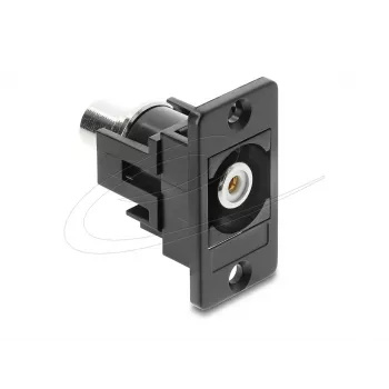Keystone modulis DELOCK 91112 — plokščias RCA į RCA, juoda/balta