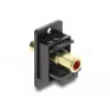 Keystone modulis DELOCK 91114 — RCA į RCA, plokščia konstrukcija, juoda/raudona