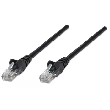 Intellinet tinklo kabelis, Cat5e, 20 m, juodas, CCA, U/UTP, PVC, RJ45, auksuoti kontaktai, nesikabinantis, su apsaugine mova, viso gyvenimo garantija