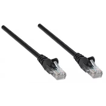 Intellinet tinklo kabelis, Cat5e, 20 m, juodas, CCA, U/UTP, PVC, RJ45, auksuoti kontaktai, nesikabinantis, su apsaugine mova, viso gyvenimo garantija