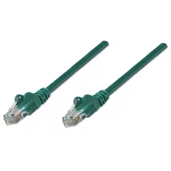 Intellinet tinklo komutacinis kabelis, Cat5e, 20 m, žalias, CCA, U/UTP, PVC, RJ45, auksuoti kontaktai, nesikabinantis, su apsauginiu gaubteliu, garantija visam naudojimo laikui