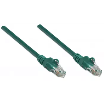Intellinet tinklo komutacinis kabelis, Cat5e, 20 m, žalias, CCA, U/UTP, PVC, RJ45, auksuoti kontaktai, nesikabinantis, su apsauginiu gaubteliu, garantija visam naudojimo laikui