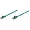 Intellinet tinklo komutacinis kabelis, Cat6, 10 m, žalias, CCA, U/UTP, PVC, RJ45, auksuoti kontaktai, neužkabinamas, su apsauga, garantija visam laikui