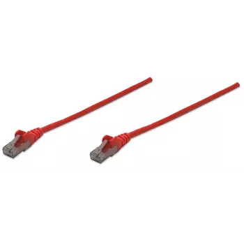 Intellinet tinklo komutacinis kabelis, Cat6, 10 m, raudonas, CCA, U/UTP, PVC, RJ45, auksuoti kontaktai, nesikabinantis, su apsaugine mova, garantija visam eksploatavimo laikui