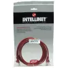 Intellinet tinklo komutacinis kabelis, Cat5e, 15 m, raudonas, CCA, U/UTP, PVC, RJ45, auksuoti kontaktai, neužkabinamas, su apsauginiu gaubteliu, garantija visam naudojimo laikui
