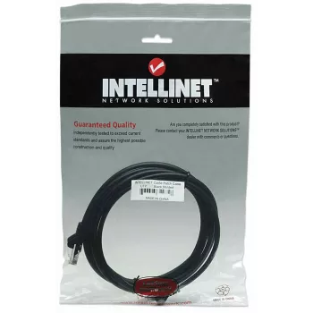 „Intellinet“ tinklo kabelis, Cat5e, 15 m, juodas, CCA, U/UTP, PVC, RJ45, paauksuoti kontaktai, neužsikabinantis, su apsaugine apvalkalo mova, garantija visam eksploatavimo laikui