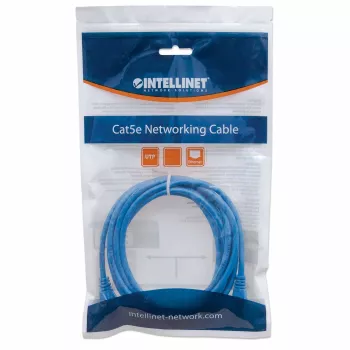 Intellinet tinklo kabelis, Cat6, 7,5 m, mėlynas, CCA, U/UTP, PVC, RJ45, auksuoti kontaktai, nesipainiojantis, su apsauginiu gaubteliu, viso gyvenimo garantija