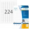 Inkjet etiketės HERMA A4 25,4x8,5 mm baltas popierius matinis 5600 vnt.