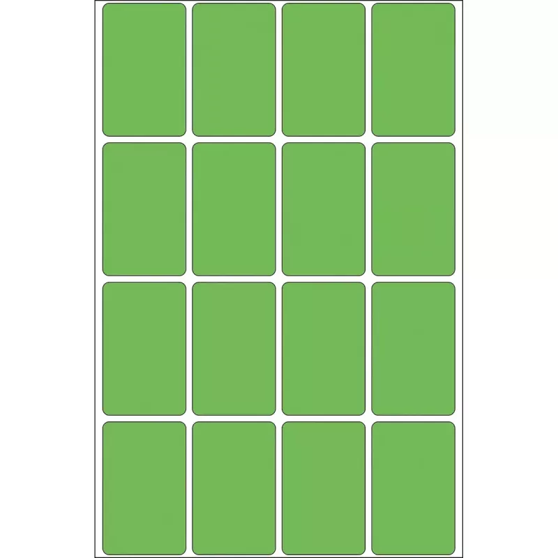 Universalių etikečių HERMA 512 vnt. 25x40 mm žalia popierinė matinė