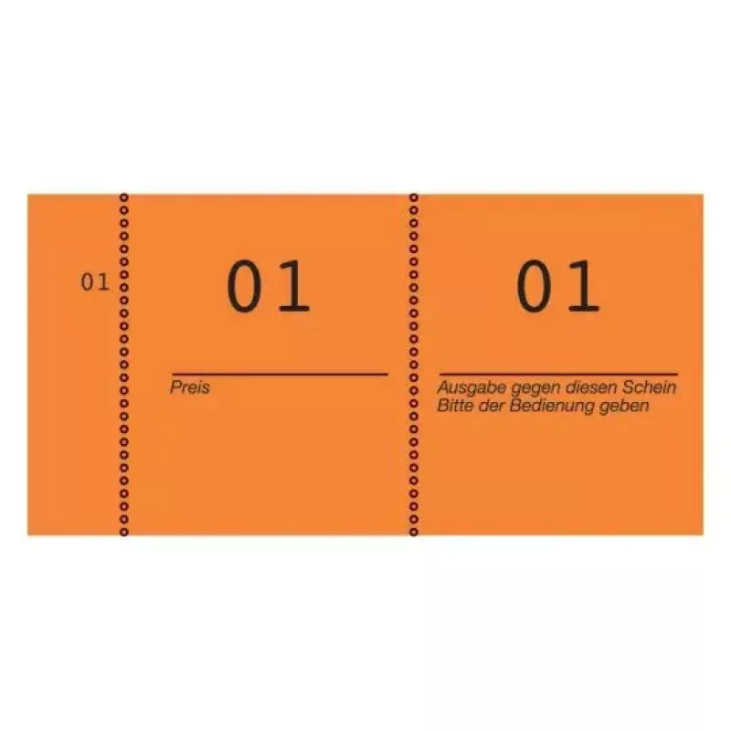 Bilietai Avery 869-10-1 100 vnt. Oranžiniai
