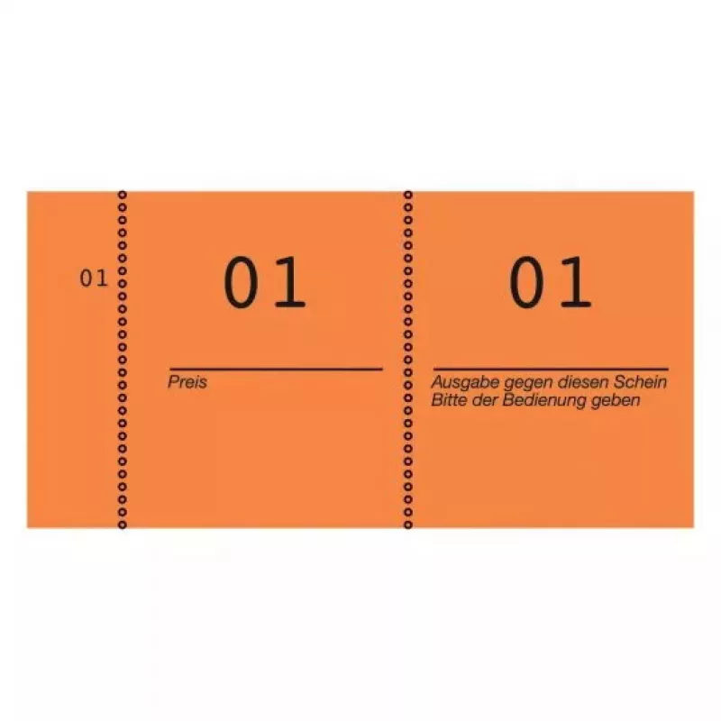 Bilietai Avery 869-10-1 100 vnt. Oranžiniai