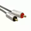 Garso kabelis Hama 00080864 1 m 3,5 mm į 2 x RCA, sidabrinis