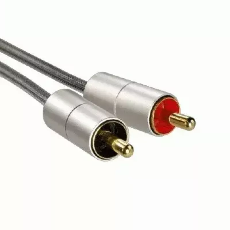 Garso kabelis Hama 00080864 1 m 3,5 mm į 2 x RCA, sidabrinis