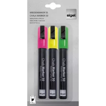 Marker Sigel GL182 Chisel tip Green Pink Geltona