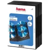 Hama DVD Quad dėžutė, juoda, pakuotėje 5 vienetai 4 diskams