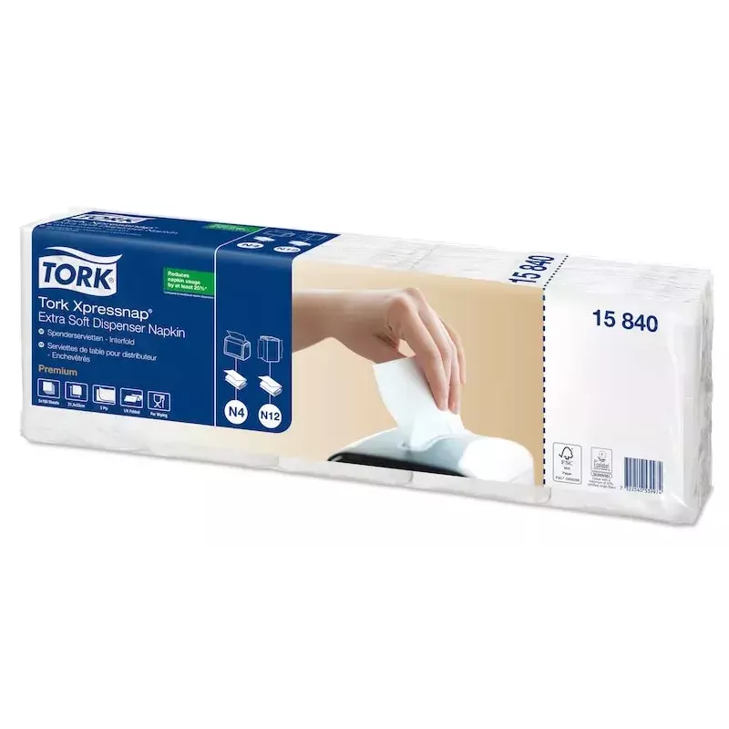Popierinės servetėlės Tork 15840 Balta 500 vnt.
