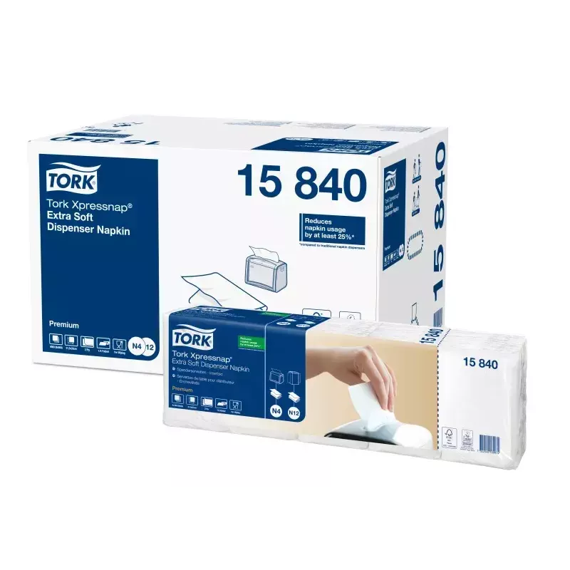 Popierinės servetėlės Tork 15840 Balta 500 vnt.