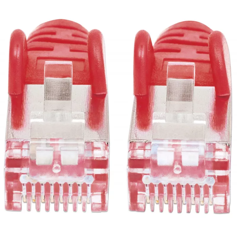 Intellinet tinklo kabelis, Cat6, 7,5 m, raudonas, varinis, S/FTP, LSOH / LSZH, PVC, RJ45, auksuoti kontaktai, nesikabinanti apsauga, apsaugotas, garantija visam laikui