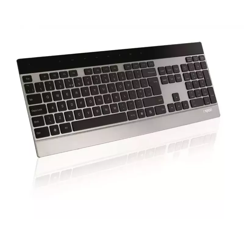 Klaviatūra Rapoo E9270P RF Wireless QWERTZ vokiška juoda sidabrinė