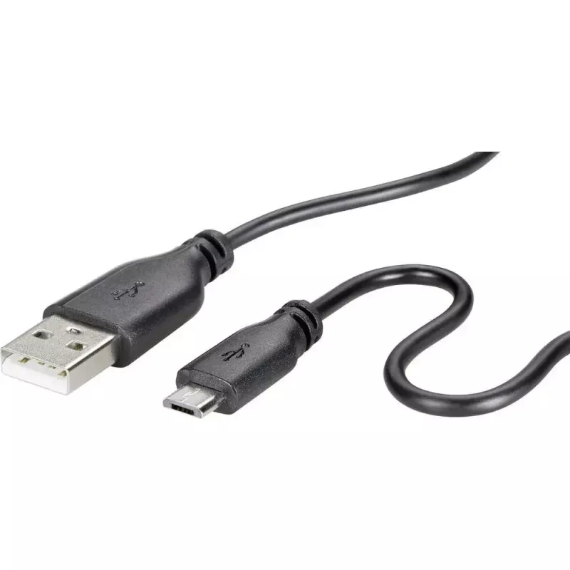 USB 2.0 duomenų laidas Renkforce RF-4032111, USB A į Micro-USB B, 1 m, juodas
