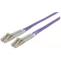 „Intellinet“ šviesolaidinis komutacinis kabelis, OM4, LC/LC, 5 m, violetinis, dvipusis, daugiamodis, 50/125 µm, LSZH, šviesolaidis, garantija visam eksploatacijos laikui
