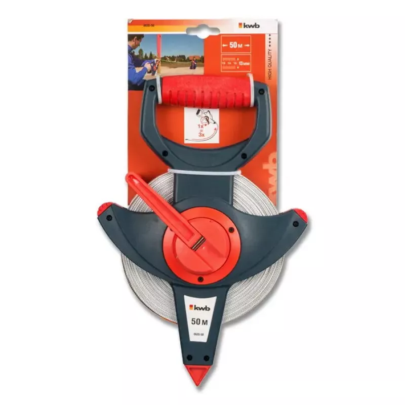 Matavimo juosta KWB 063550 50m plastikinė mėlyna oranžinė