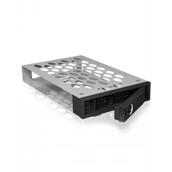 ICY BOX 22070 kietojo disko dėklas HDD dėklas Juoda, Metalinė 3,5 colio