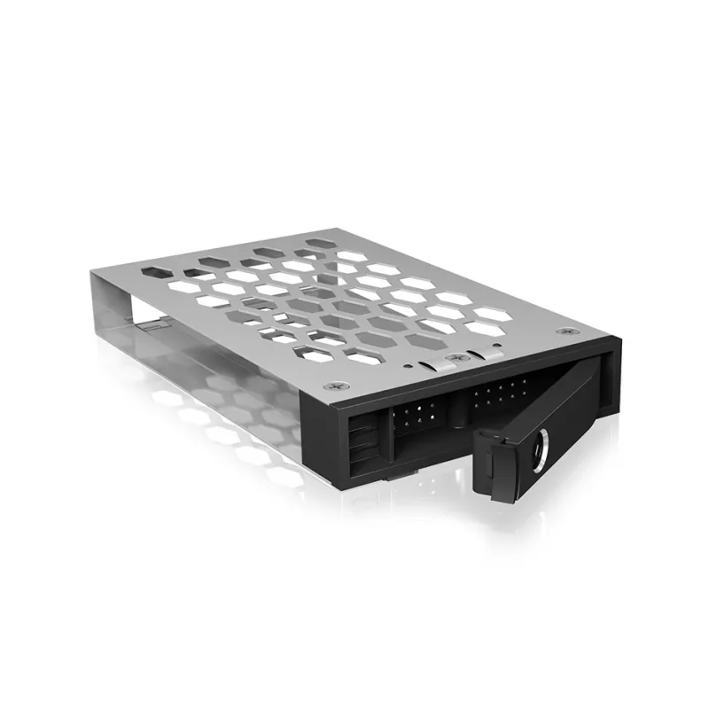 ICY BOX 22070 kietojo disko dėklas HDD dėklas Juoda, Metalinė 3,5 colio