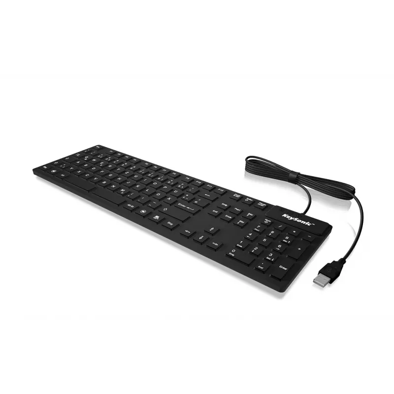 KeySonic KSK-8030 IN (UK) klaviatūra Pramoninė USB QWERTY UK anglų Juoda