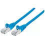 Intellinet tinklo komutacinis kabelis, Cat6A, 15 m, mėlynas, varis, S/FTP, LSOH / LSZH, PVC, RJ45, auksuoti kontaktai, bekliūtis, su apsauginiu gaubteliu, garantija visam laikui
