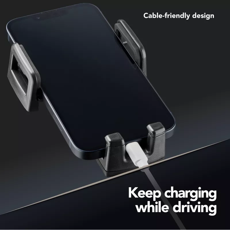 Cellularline Hug - Universalus, Mobilusis telefonas / išmanusis telefonas, Pasyvus laikiklis, Naudojimas automobilyje, Juoda