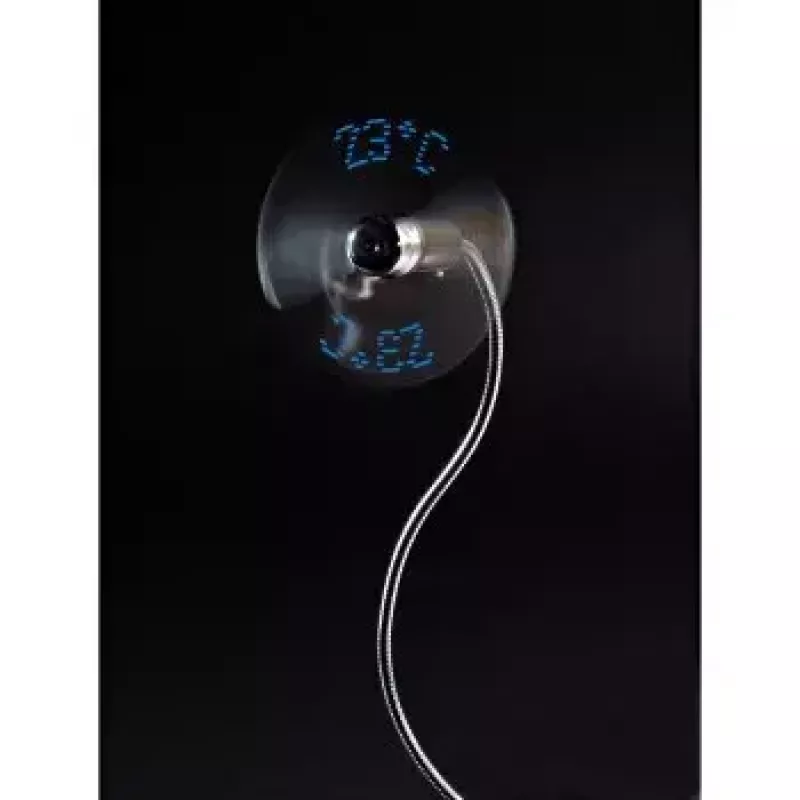 Hama 00012170 USB ventiliatorius su temperatūros ekranu, sidabrinis