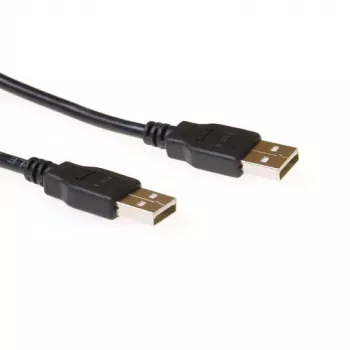 ACT USB 2.0 A laidas USB A kištukas - USB A kištukas 3.00 m, 3 m, USB A, USB A, USB 2.0, juoda