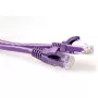 ACT violetinis 3 m U/UTP CAT6A komutacinis kabelis, apsaugotas nuo užkliuvimo, su RJ45 jungtimis