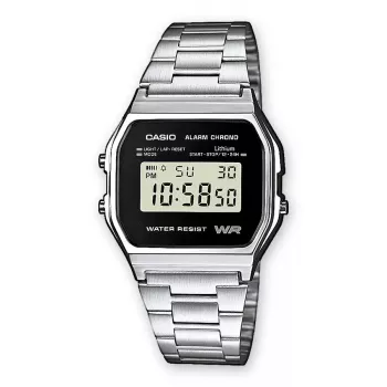Laikrodis Unisex Casio A158WEA-1EF Elektroninis Juodas